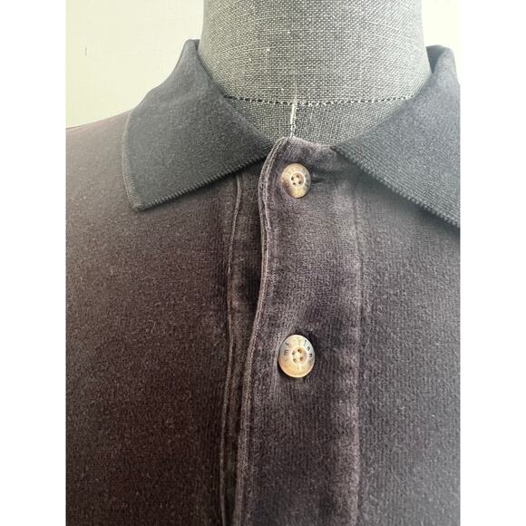 Vintage Timberland Cotton Long Sleeve Polo Sweatshirt Black White Logo Large SG - Picture 6 of 8